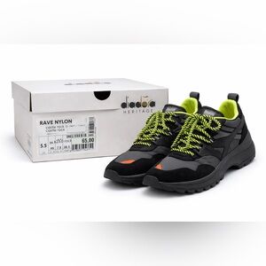 Diadora Heritage Rave Nylon Castle Rock Sneakers EU 38.5 US 7.5W NIB $230 Retail